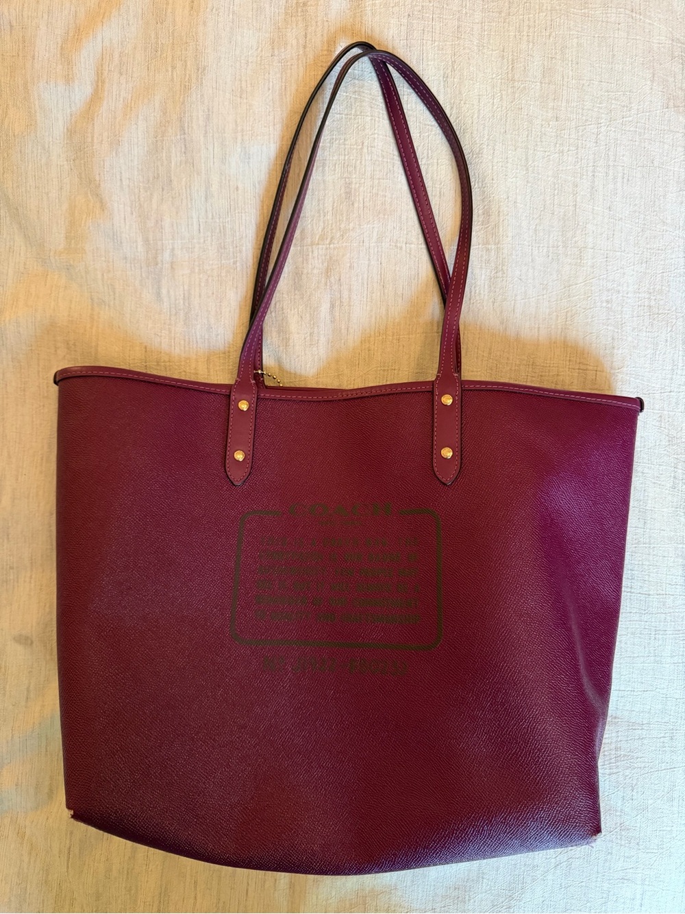 Coach REVERSIBLE Leather Tote Bag